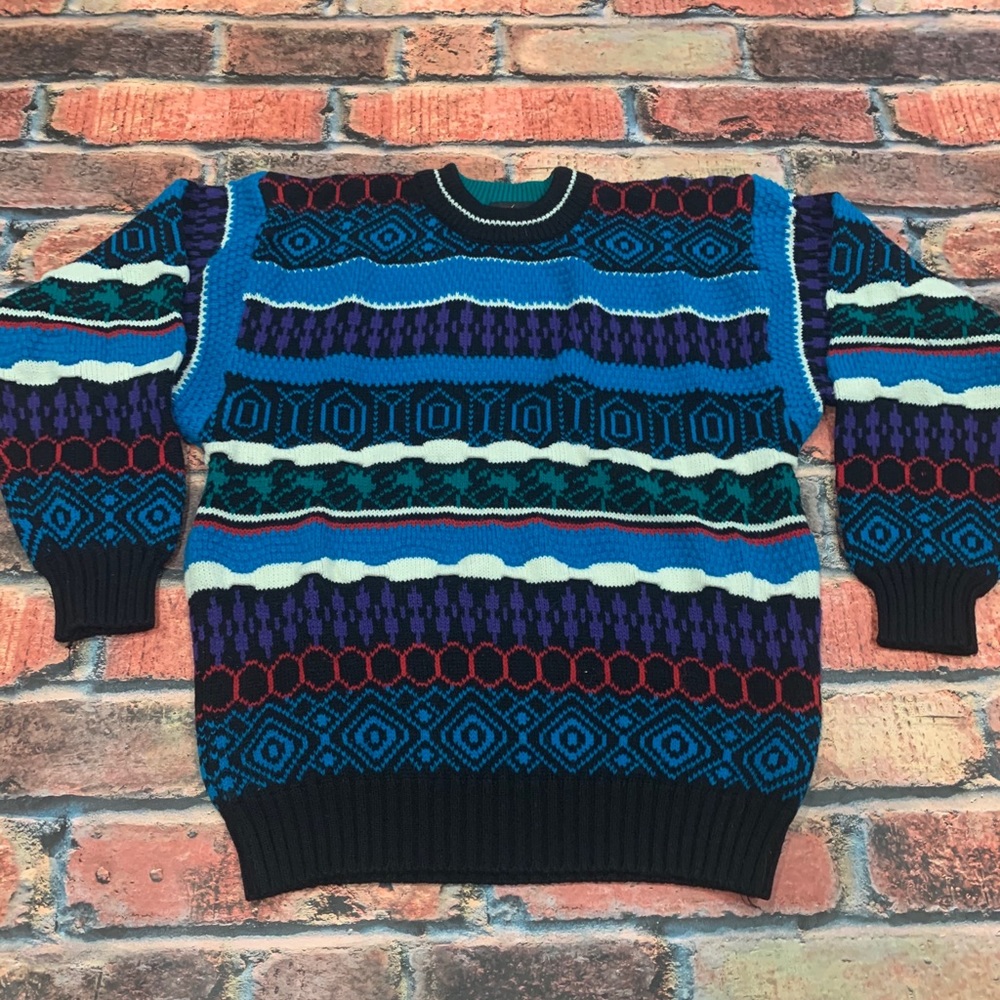 Vintage Bolt Acrylic Sweater Size M